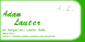 adam lauter business card